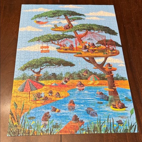 Magnolia Oasis by Julia Vaihicheva jigsaw Puzzle. 1000 pieces.  Complete - Picture 3 of 4